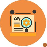 Keyword optimization Flat Shadow Icon vector