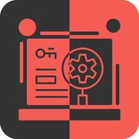 Keyword optimization Red Inverse Icon vector