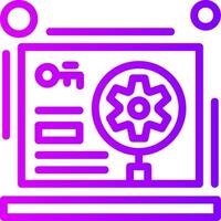 Keyword optimization Linear Gradient Icon vector