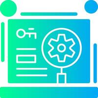 Keyword optimization Solid Multi Gradient Icon vector