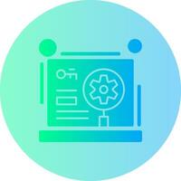 Keyword optimization Gradient Circle Icon vector