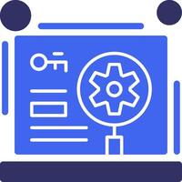 Keyword optimization Solid Two Color Icon vector