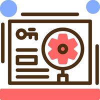 Keyword optimization Color Filled Icon vector