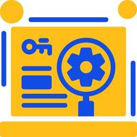 Keyword optimization Flat Two Color Icon vector