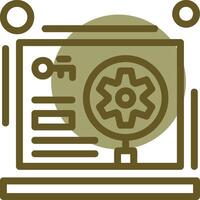 Keyword optimization Linear Circle Icon vector