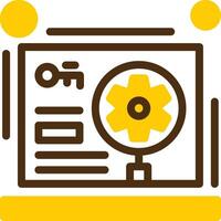 Keyword optimization Yellow Lieanr Circle Icon vector