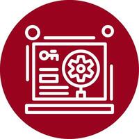Keyword optimization Outline Circle Icon vector