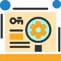 Keyword optimization Flat Icon vector