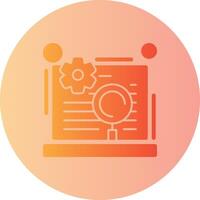 On-page SEO Gradient Circle Icon vector