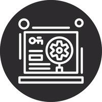 Keyword optimization Inverted Icon vector