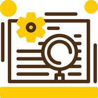 On-page SEO Yellow Lieanr Circle Icon vector