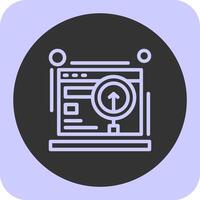 Off-page SEO Linear Round Icon vector