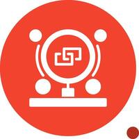 Backlinks Glyph Shadow Icon vector