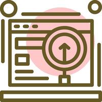 Off-page SEO Linear Circle Icon vector