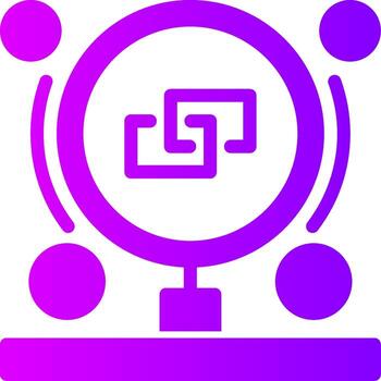 Backlinks Solid Multi Gradient Icon vector