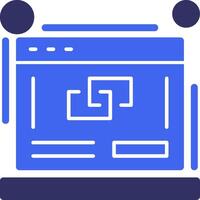 Link building Solid Two Color Icon vector