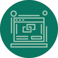 Link building Line Multi color Icon vector