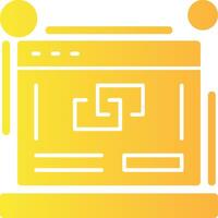 Link building Solid Multi Gradient Icon vector