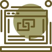 Link building Linear Circle Icon vector
