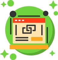 Link building Tailed Color Icon vector