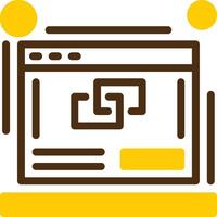 Link building Yellow Lieanr Circle Icon vector
