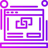 Link building Linear Gradient Icon vector