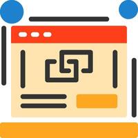 Link building Flat Icon vector