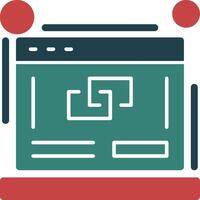 Link building Glyph Two Color Icon vector