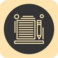 Content Linear Round Icon vector