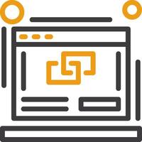 Link building Glyph Circle Icon vector