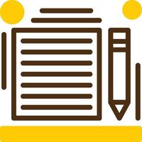 Content Yellow Lieanr Circle Icon vector