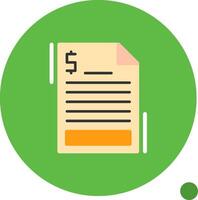 Document Flat Shadow Icon vector