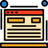 Blog Line Filled Icon vector