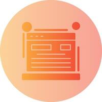 Blog Gradient Circle Icon vector