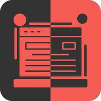 Blog Red Inverse Icon vector