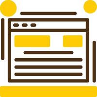 Blog Yellow Lieanr Circle Icon vector