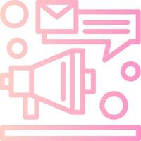 Social media Linear Gradient Icon vector