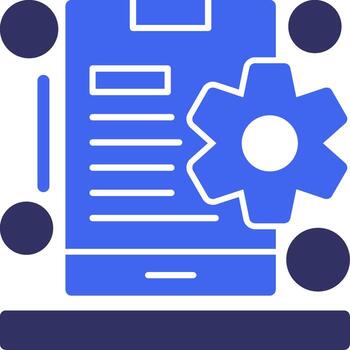 móvil mejoramiento sólido dos color icono vector