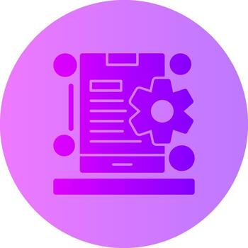 móvil mejoramiento degradado circulo icono vector
