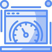 Page speed Line Filled Blue Icon vector