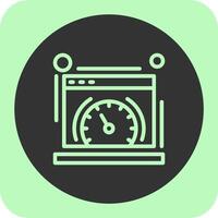 Page speed Linear Round Icon vector