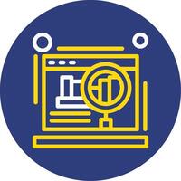 Website audit Dual Line Circle Icon vector