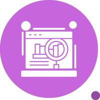 Website audit Glyph Shadow Icon vector