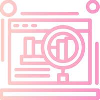 Website audit Linear Gradient Icon vector