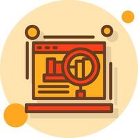 Website audit Filled Shadow Circle Icon vector