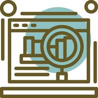 Website audit Linear Circle Icon vector