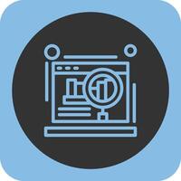 Website audit Linear Round Icon vector