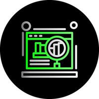 Website audit Dual Gradient Circle Icon vector