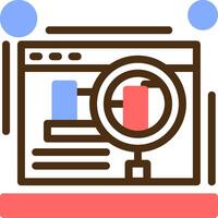 Website audit Color Filled Icon vector