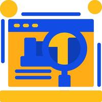 Website audit Flat Two Color Icon vector